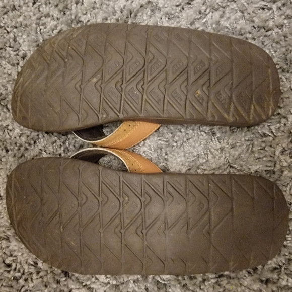 Mens Brown Reef Flip Flops Cushion Sole - Picture 5 of 5